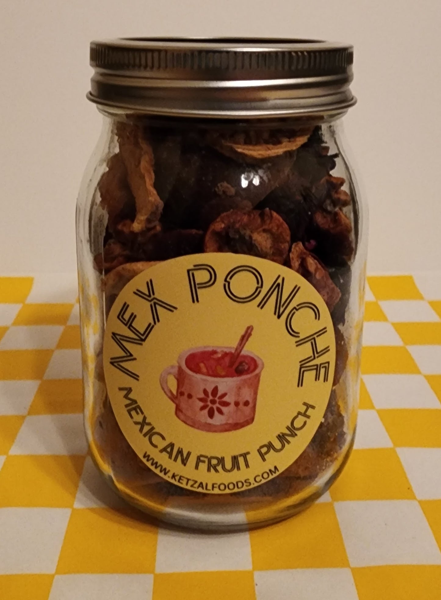 Ponche in a Glass Jar - Reusable Jar - Mexican Ponche - Fruit Punch Easy to Make